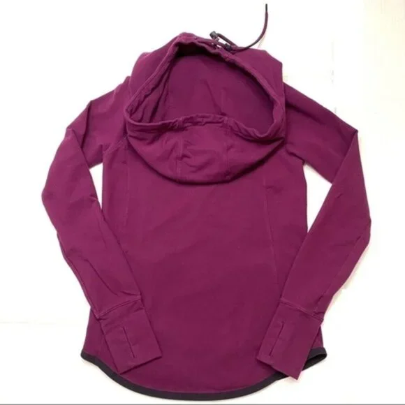 Athleta‎ Sentry Drawstring Hoodie in Maroon Women Size XXS - Picture 4 of 11